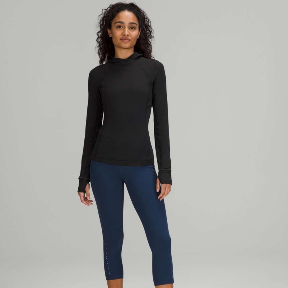 NWT Lululemon Its Rulu Run Long Sleeve Hoodie - Size 6 - Black